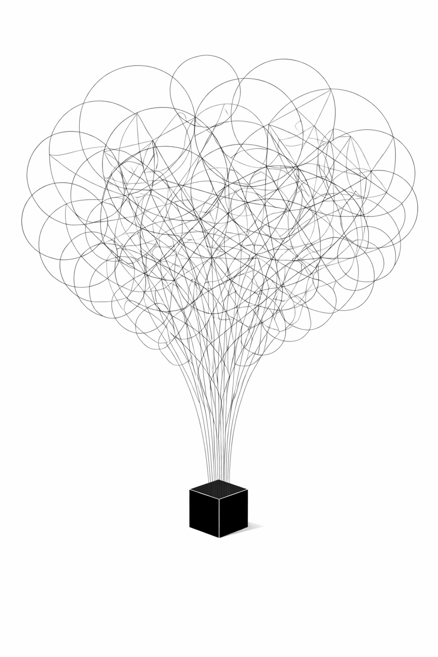 Minimalist line art illustrating the expansion of intangible business value and growth capital.